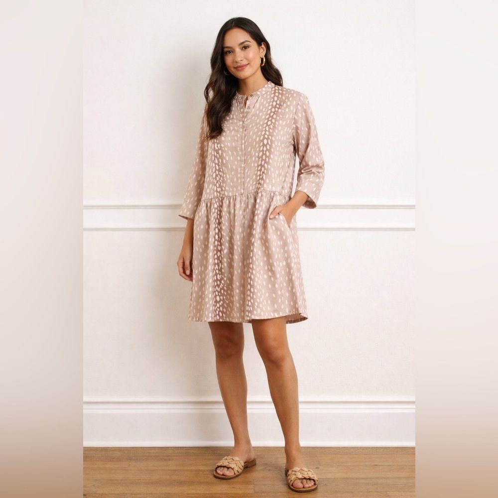 Tuckernuck Printed Tiered Shirt Dress